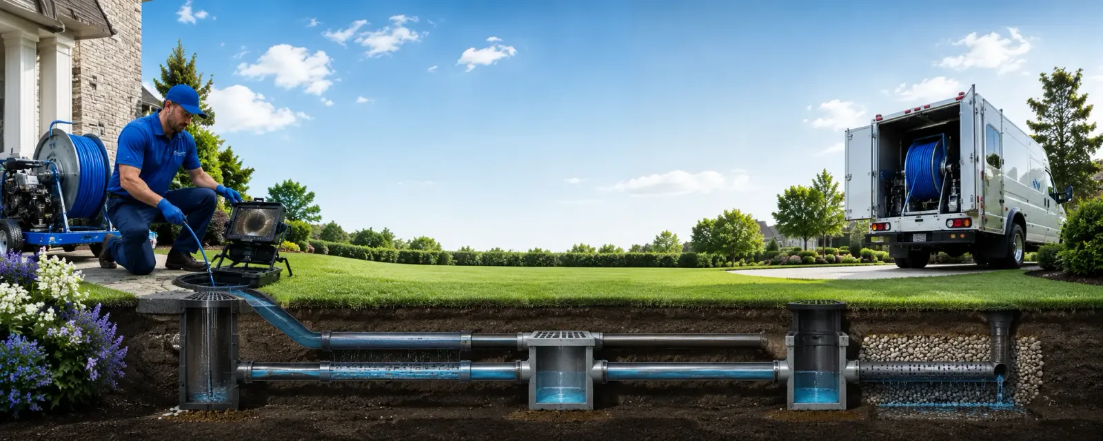 Outdoor drain cleaning information for Dow City, IA